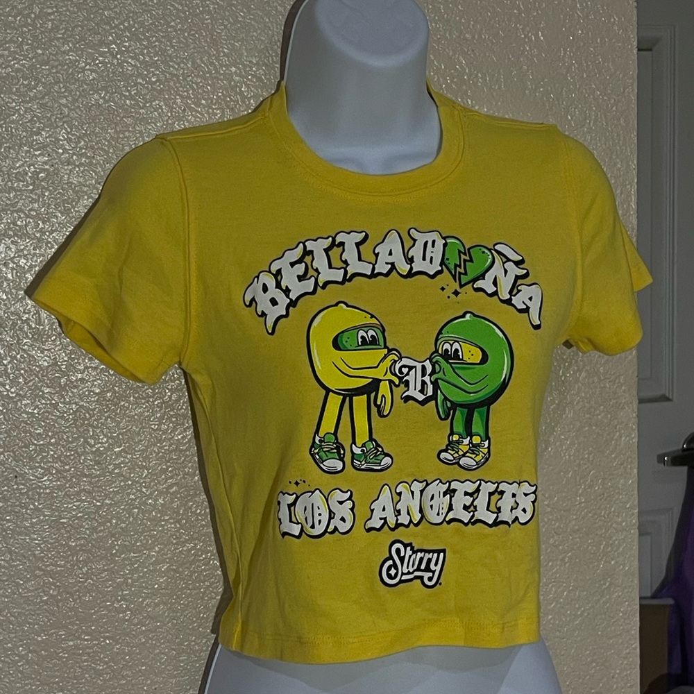 Limited Edition Bella Doña Vibrant Yellow and Green Crop Top